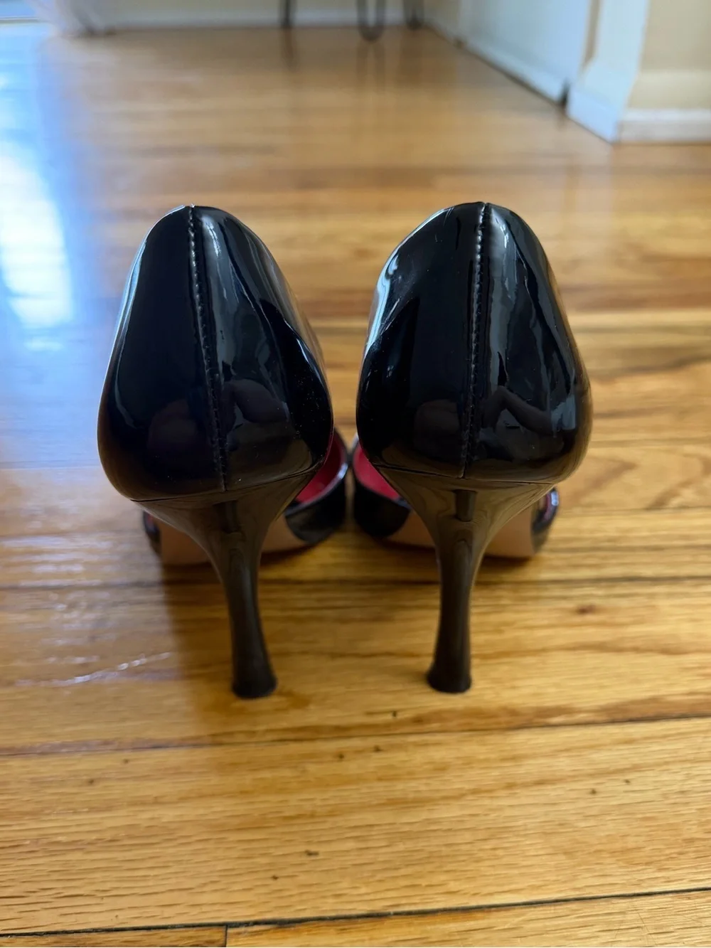 Black Patent Leather Heels Size 7